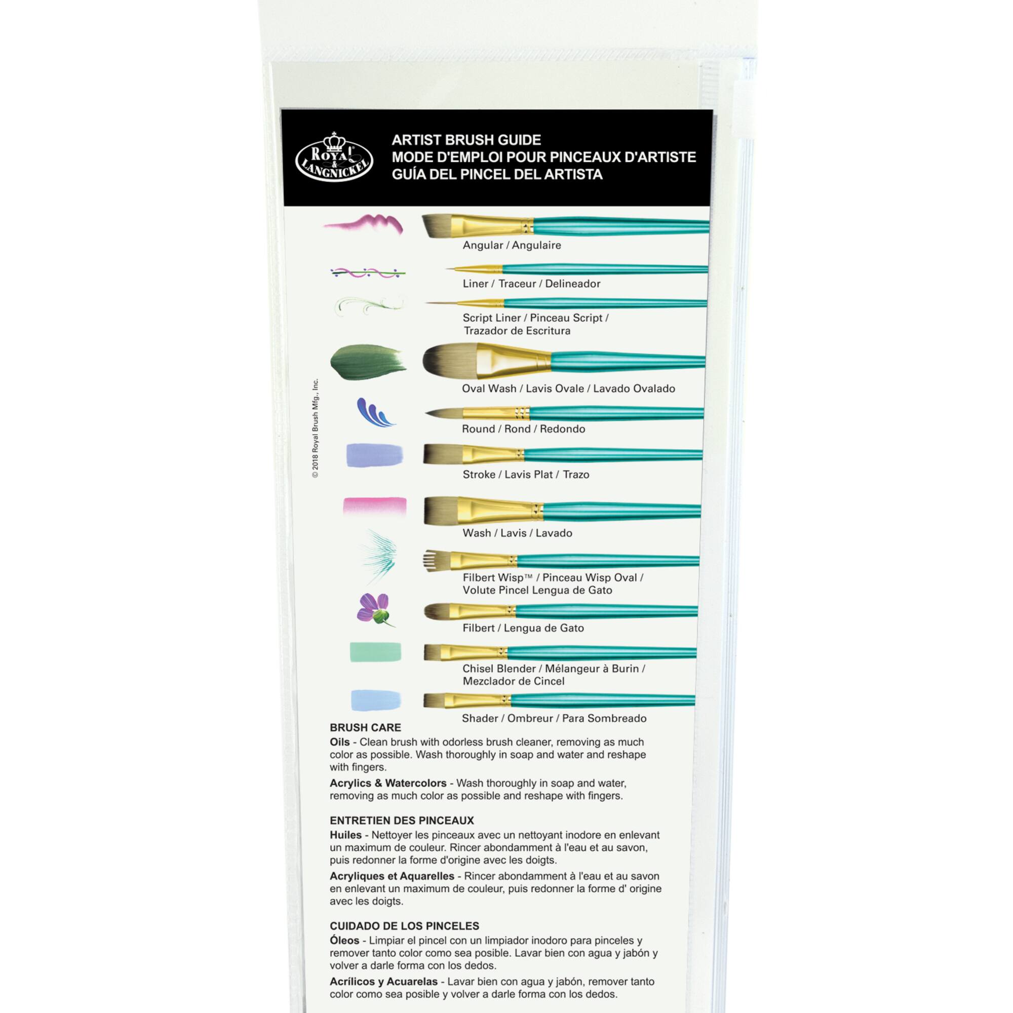 Royal & Langnickel® Menta™ Synthetic Blend Acrylic 5 Piece Brush Set